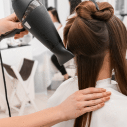 Woman enjoying beauty services in Clearwater, FL – hair styling, spa, and makeup
